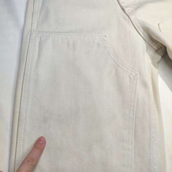 Thrills Free People Workshop Panel Organic Cotton Utility Pants Cream 2 Workwear - Picture 11 of 16